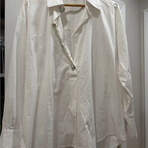 Jason Wu Oversized White Button Down Tunic